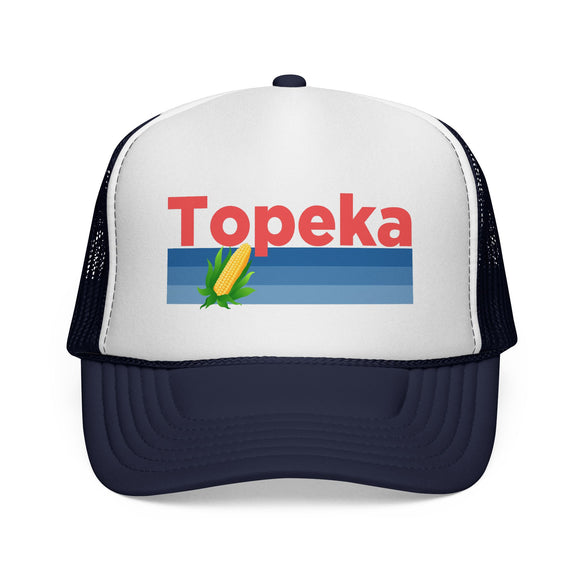 Topeka, Kansas Retro Corn and Farm Trucker Hat