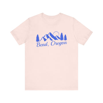 Buy soft-pink Bend, Oregon T-Shirt - Retro Mountain Unisex Bend Shirt