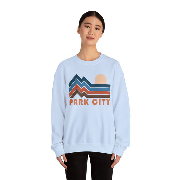 Park City, Utah Sweatshirt Retro Mountains, Park City Unisex Graphic Crewneck