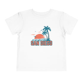 San Diego, California Toddler T-Shirt - Retro Palm Tree Toddler San Diego Shirt