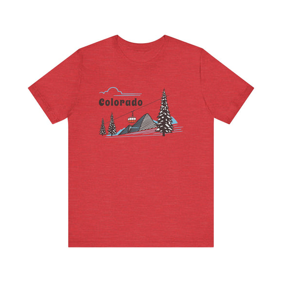 Colorado T-Shirt Retro - Adult Unisex Ski Mountain Gondola Colorado T Shirt