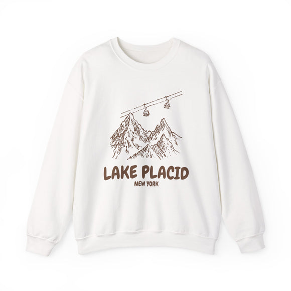 Lake Placid, New York Mountain Gondola Sweatshirt, Travel Graphic