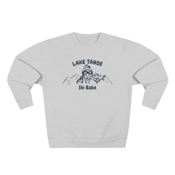 Premium Lake Tahoe, California Ski Babe Sweatshirt