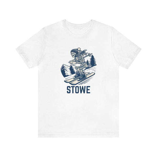 Stowe, Vermont T-Shirt - Skeleton Skier Unisex Stowe Shirt