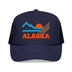 Kids Alaska Trucker Hat Mountain - Youth Snapback Cap on white background
