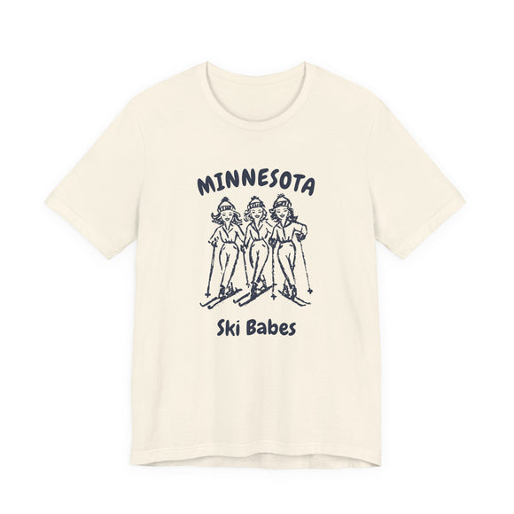 Minnesota Ski Babes T‑Shirt — Retro Skiing Graphic Tee