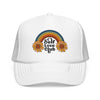 Kids Self Love Club Trucker Hat Boho - Youth Snapback Cap on white background
