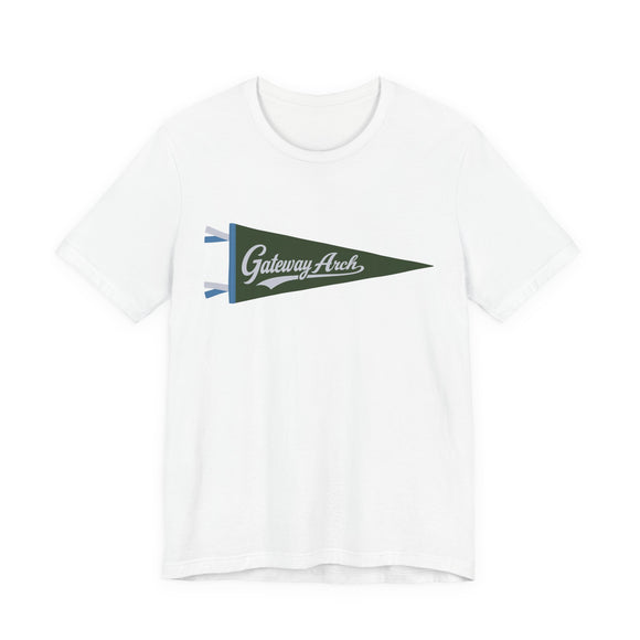 Gateway Arch National Park Pennant T-Shirt — Vintage Camp Flag Tee