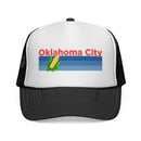 Oklahoma City, Oklahoma Retro Corn and Farm Trucker Hat-2