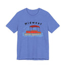 Midwest T Shirt - Retro Pontoon Boat Midwest Tee-4