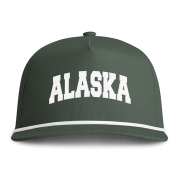 Buy moss Alaska Embroidered Rope Hat - Vintage Sunwashed Rope Cap, Comfort Colors