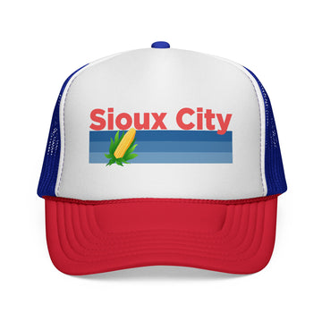 Sioux City, Iowa Retro Corn and Farm Trucker Hat