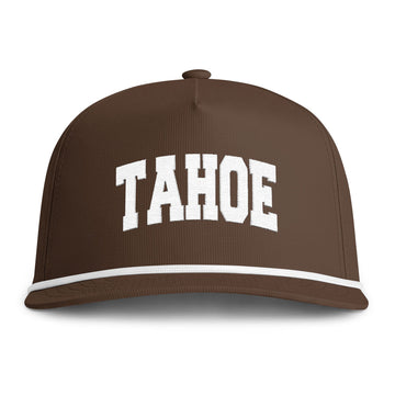 Lake Tahoe, California Embroidered Rope Hat - Vintage Sunwashed Rope Cap, Comfort Colors - 0