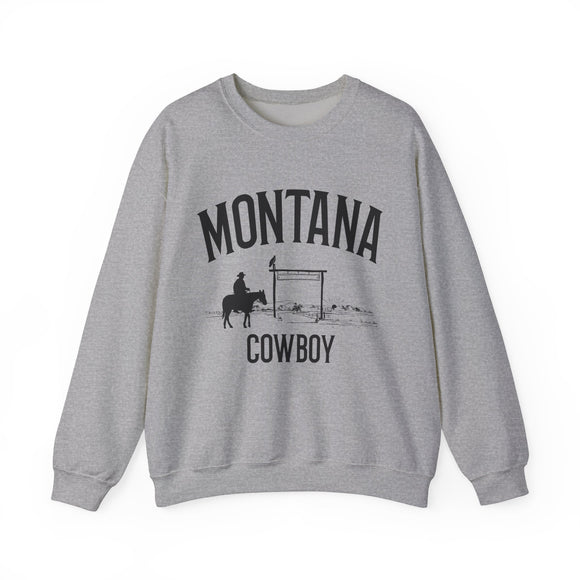 Montana Sweatshirt - Mountain Cowboy Graphic Crewneck