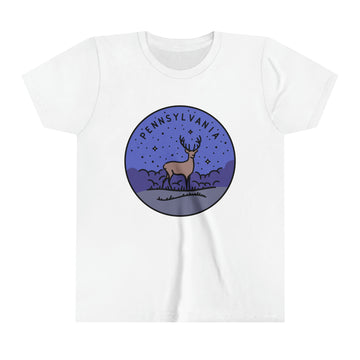 Buy white Pennsylvania Youth T-Shirt - Unisex Kids Pennsylvania Shirt