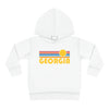 Georgia Toddler Hoodie - Retro Sunrise Unisex Georgia Toddler Sweatshirt