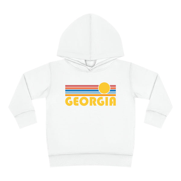 Georgia Toddler Hoodie - Retro Sunrise Unisex Georgia Toddler Sweatshirt