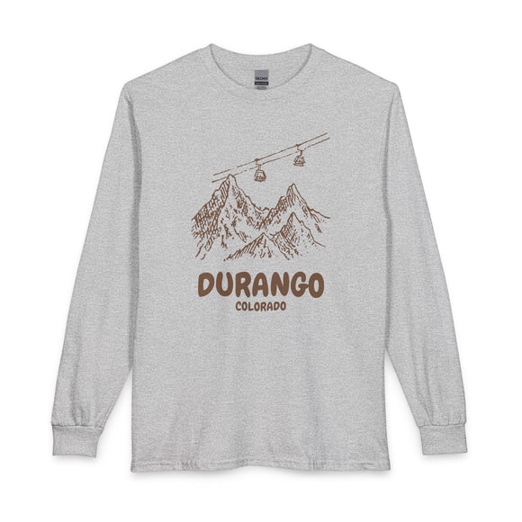 Durango, Colorado Long Sleeve T-Shirt - Ski Mountain Gondola