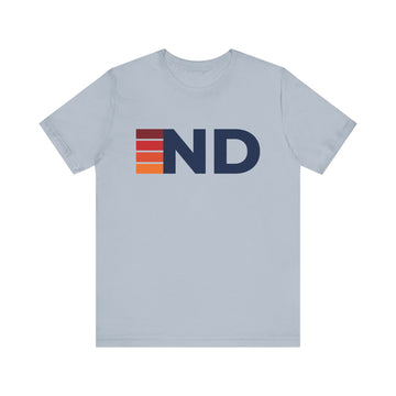 Buy light-blue North Dakota Retro Stripes T-Shirt | North Dakota State Tee