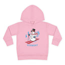 Vermont Toddler Hoodie - Unisex Skiing Snowman Vermont Sweatshirt-4