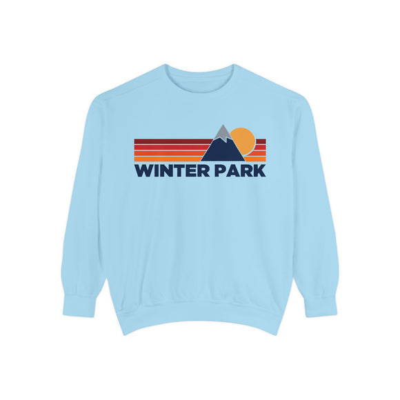 Winter Park, Colorado Mountain Stripes Sweatshirt | Comfort Colors - 100% Cotton