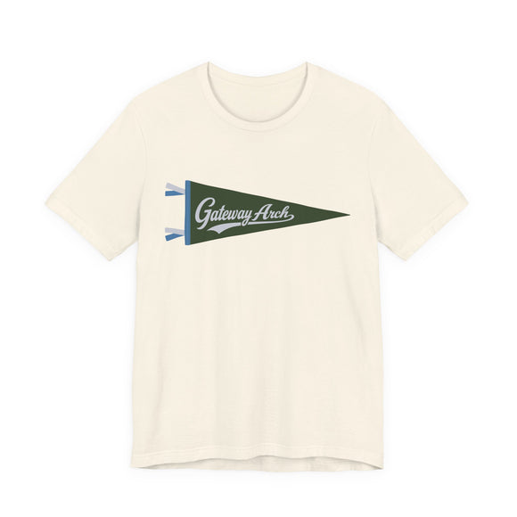 Gateway Arch National Park Pennant T-Shirt — Vintage Camp Flag Tee