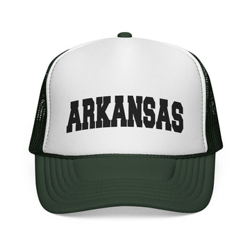 Buy dark-green Arkansas Retro Collegiate Style Trucker Hat