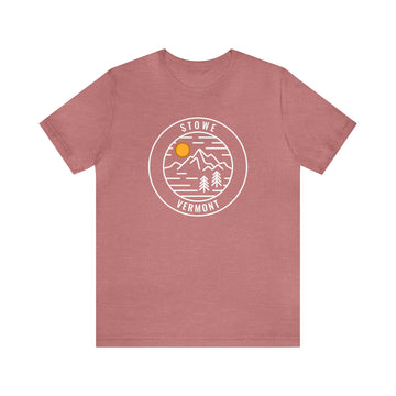 Buy heather-mauve Stowe, Vermont T-Shirt - Unisex Stowe Shirt