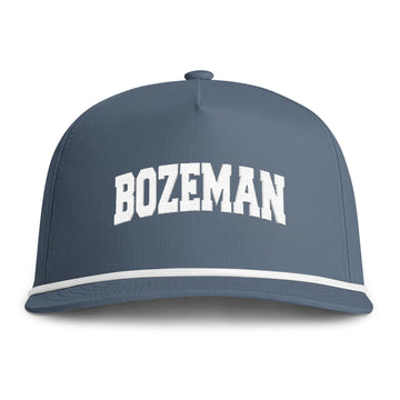 Bozeman, Montana Embroidered Rope Hat - Vintage Sunwashed Rope Cap, Comfort Colors