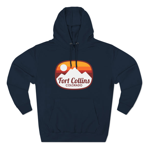 Premium Fort Collins, Colorado Hoodie - Retro Unisex Fort Collins Sweatshirt