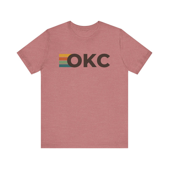 Oklahoma City, Oklahoma tee - OKC t shirt retro stripes