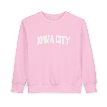 Buy pink Iowa City, Iowa Toddler Sweatshirt - Iowa City Toddler Crewneck Sweatshirt