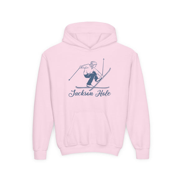 Jackson Hole, Wyoming Youth Hoodie - Snow Ski Kids Jackson Hole Hooded Sweatshirt