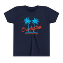 Charleston, South Carolina Youth Shirt - Retro Palm Tree Charleston Kid's T-Shirt-1