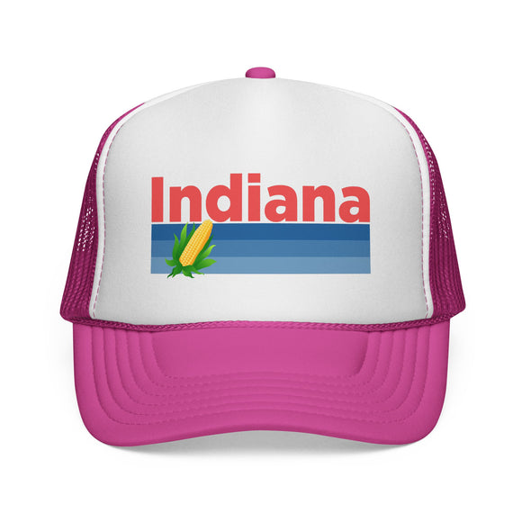Indiana Retro Corn and Farm Trucker Hat