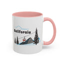California Retro Snow Skiing Mountain 11 oz Mug, Ski Lodge Decor Coffee Cup, Mountain Gondola Lover Gift, Retro Skiing Mug-11