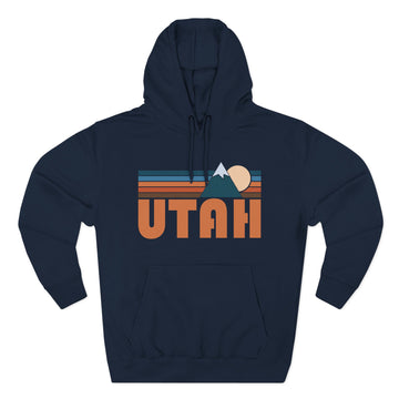 Buy navy Utah Hoodie - Retro Mountain Unisex Sweatshirt