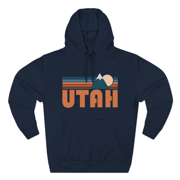 Utah Hoodie - Retro Mountain Unisex Sweatshirt