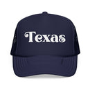 Kids Texas Trucker Hat Foam - Youth Snapback Cap on white background