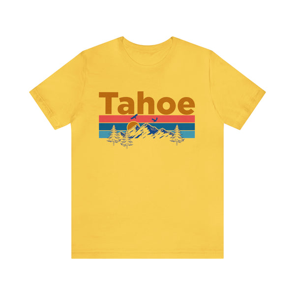 Tahoe, California Shirt - Mountain Sunset Unisex Tahoe T-Shirt