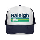 Raleigh, North Carolina Retro Trees Trucker Hat - Vintage Style Raleigh Cap-4