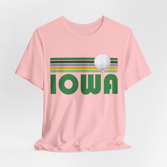 Golf Iowa T-Shirt - Retro Golf Unisex Iowa Shirt