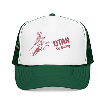 Buy kelly-white-kelly Utah Ski Bunny Foam Trucker Hat