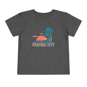 Panama City, Florida Toddler T-Shirt - Retro Palm Tree Toddler Panama City Shirt