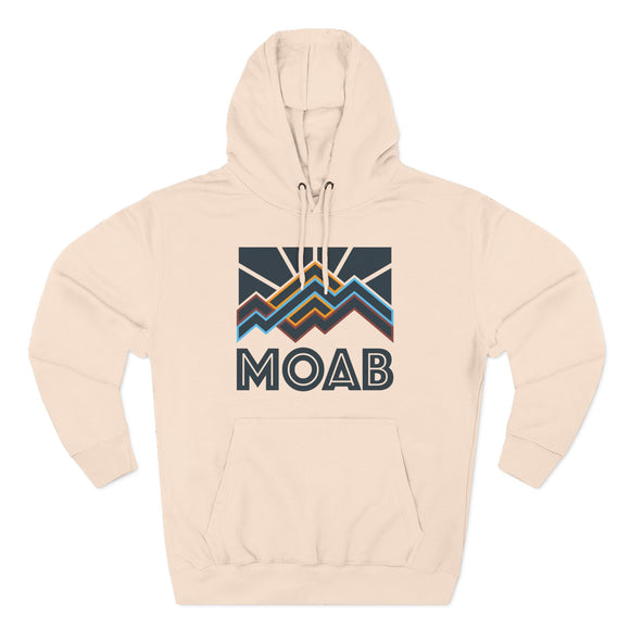 Moab, Utah Hoodie - Retro Mountain Unisex Sweatshirt
