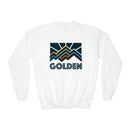 Golden, Colorado Youth Sweatshirt - Unisex Kid's Golden Crewneck Sweatshirt-1
