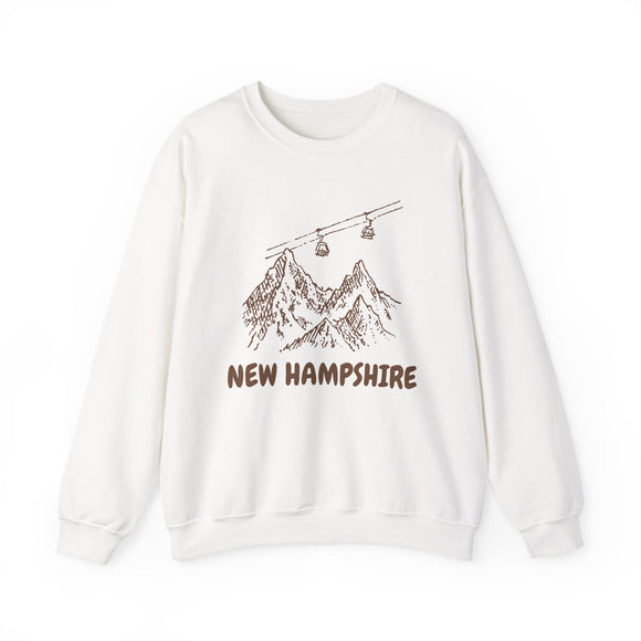 New Hampshire Mountain Gondola Sweatshirt, Travel Graphic
