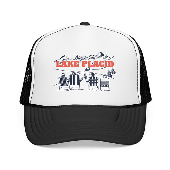 Lake Placid, New York Après-ski Trucker Hat — Foam Mesh Cap