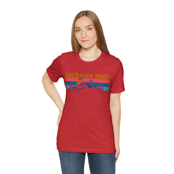 Jackson Hole, Wyoming Shirt - Mountain Sunset Unisex Jackson Hole T-Shirt