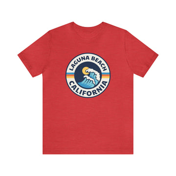 Buy heather-red Laguna Beach, California T-Shirt - Retro Unisex Laguna Beach Shirt